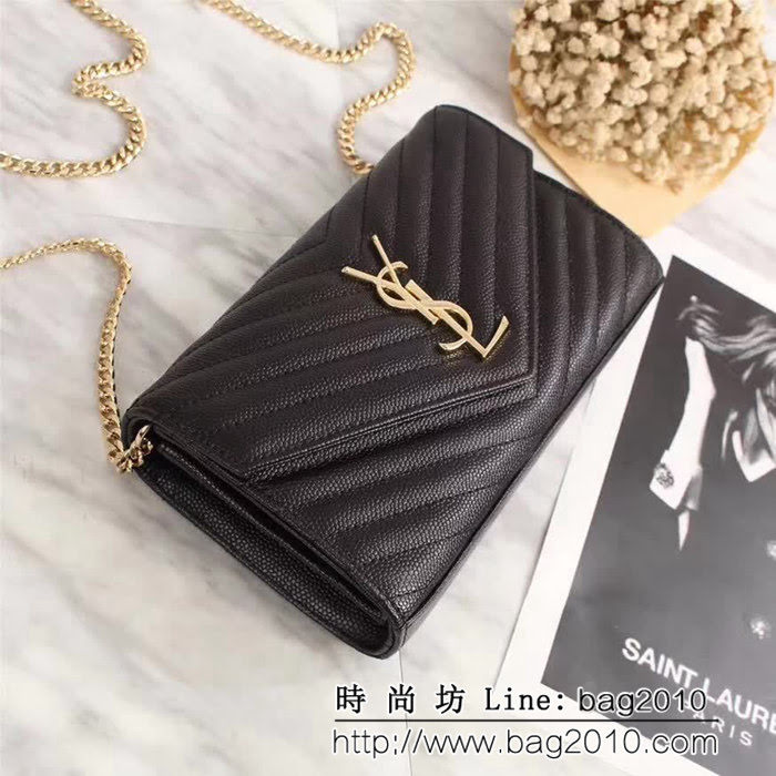 YSL聖羅蘭 爆款 魚子醬牛皮鏈條小包 可當手包用 26801 YAS1030